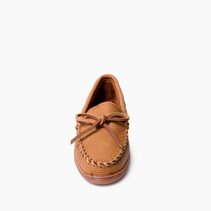 Women's Minnetonka Moosehide Classic Natural Moccasin